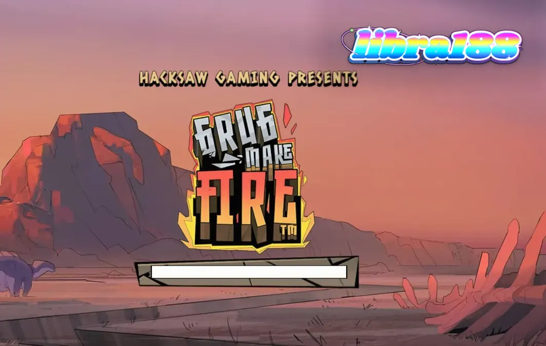 Grug Make Fire slot game interface showing the caveman character and burning reels.